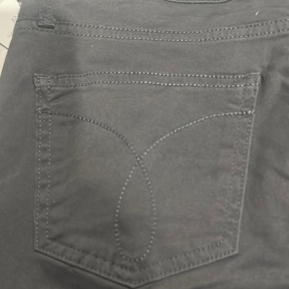 NWT Calvin Klein jeans Dark Gray Pantsw multiple pockets and zipper front - Picture 9 of 12